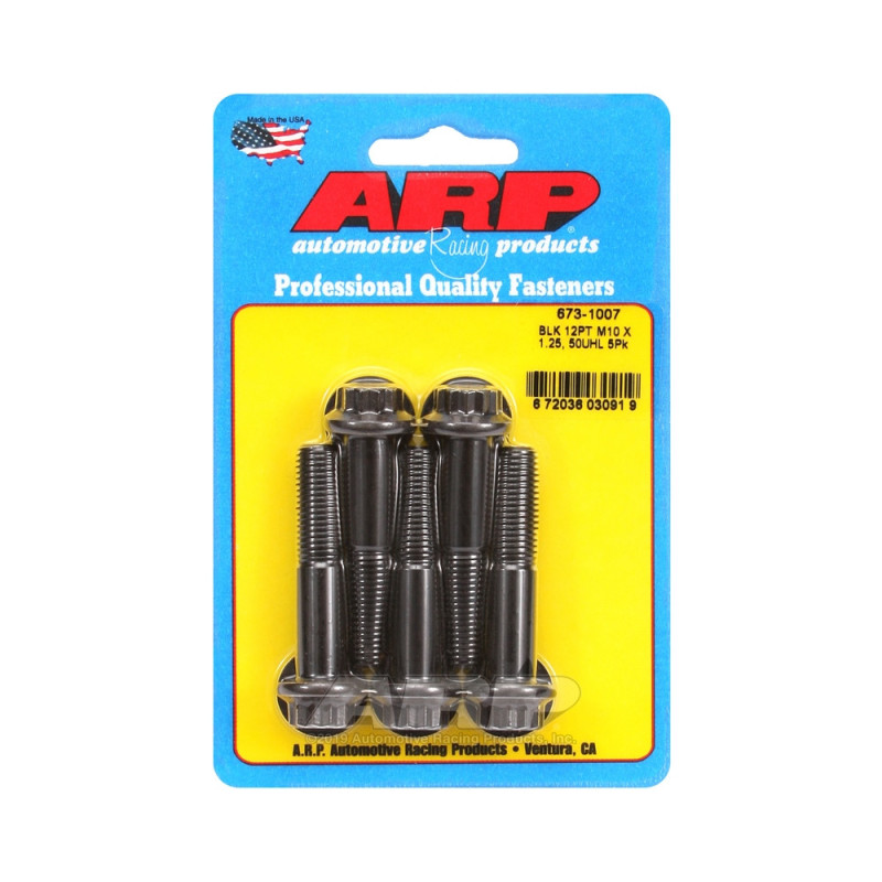Set de șuruburi și piulițe universale ARP M10 x 1,25 – Oxid negru, 12 capete, x5 - ARP-673-1007 - 673-1007 - 3666618196824